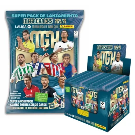 Megacracks 2025/26 - Megapack + Cajita 50 sobres - Colección Oficial Panini