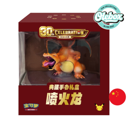 Pokémon TCG – Celebración del 30.º Aniversario – Caja de Colección Premium con Figura de Charizard - CHINO